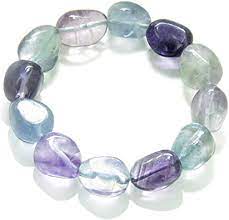 Fluorite Nugget Crystal Bracelet