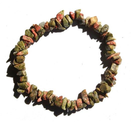 Unakite Jasper Chip Bracelets