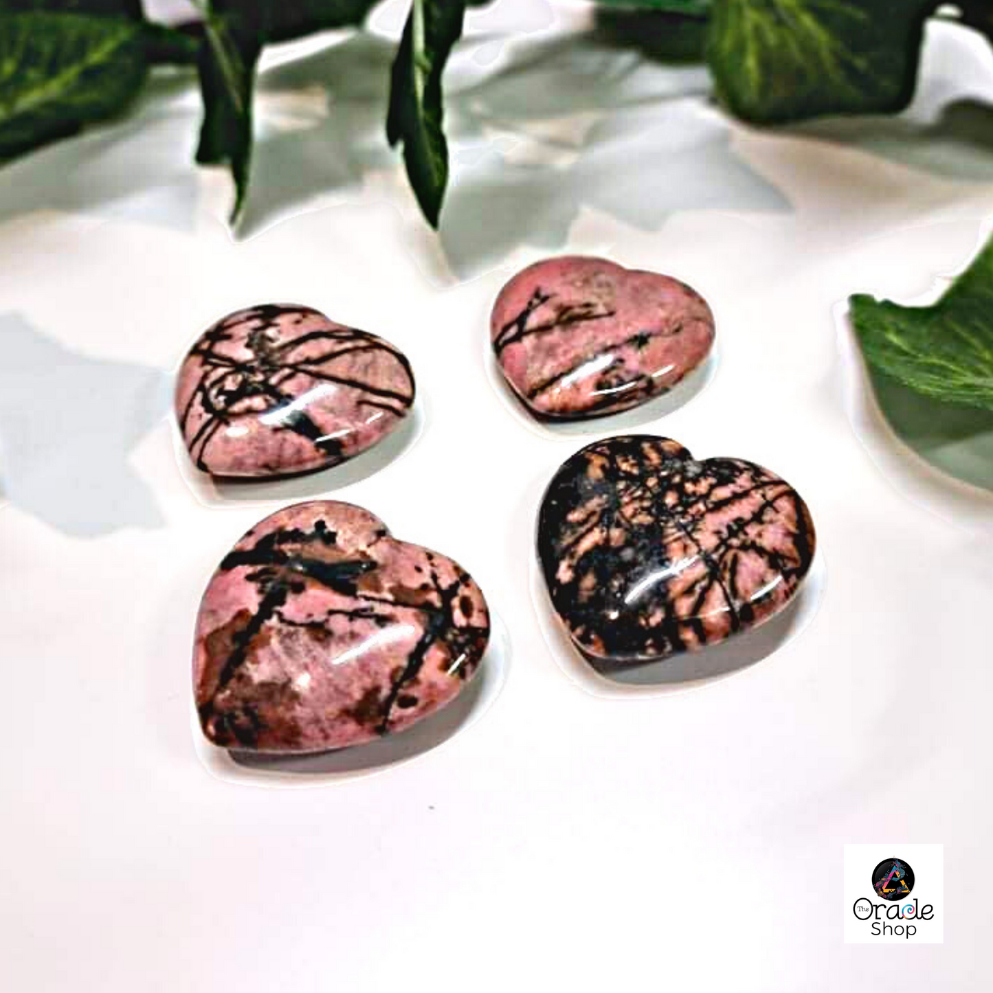 Rhodonite Puffy Hearts