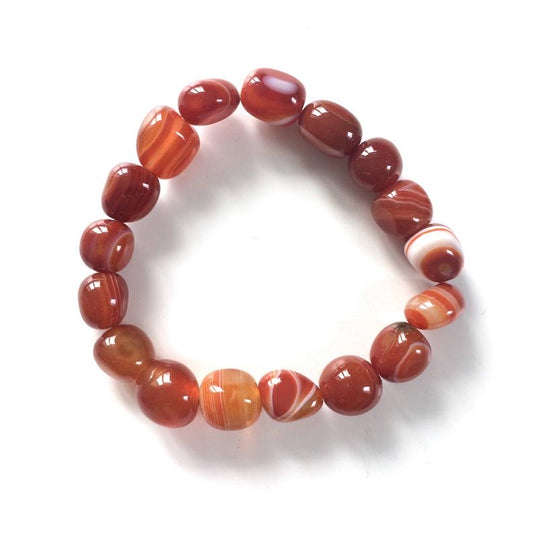 Carnelian Nugget Crystal Bracelets