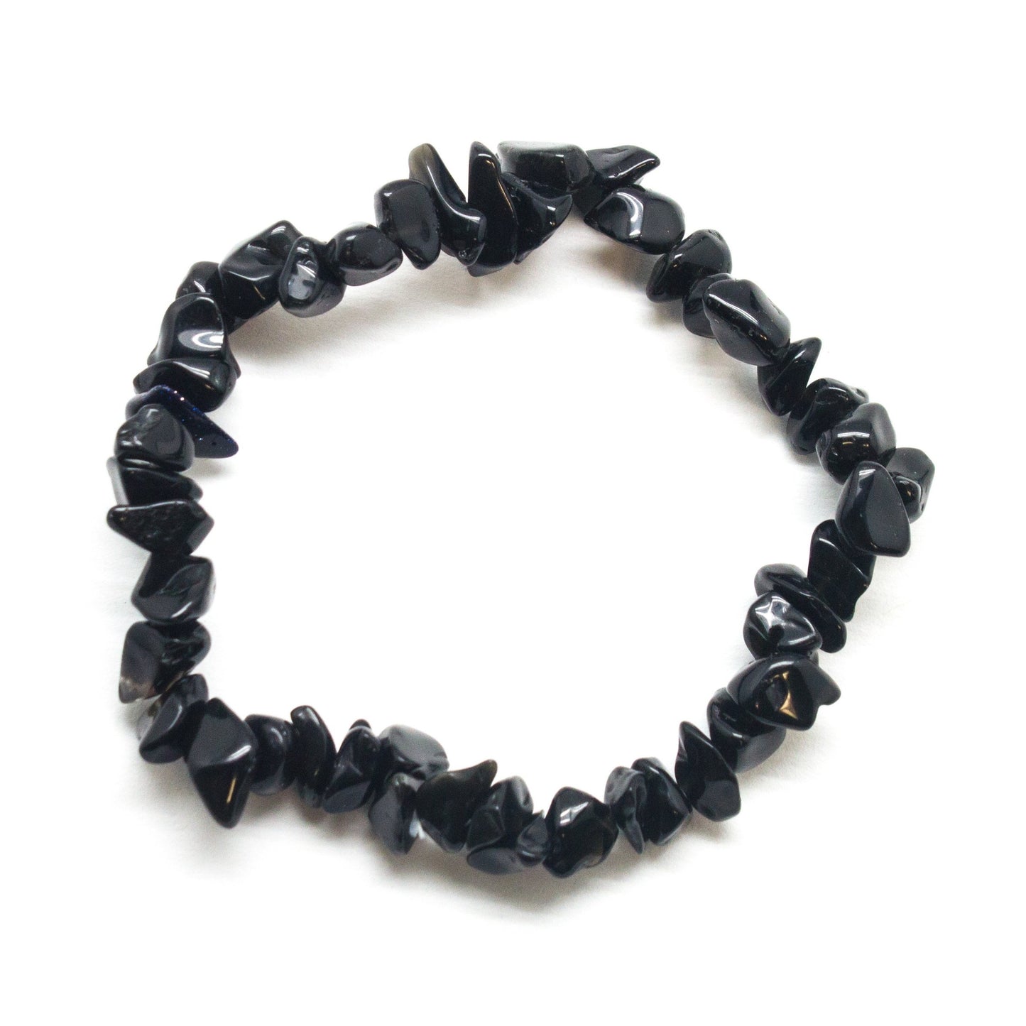 Black Obsidian Chip Bracelet