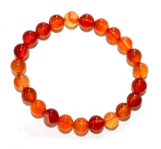 Carnelian Bead Crystal Bracelets