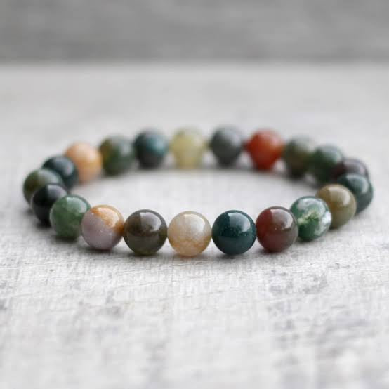 Agate Crystal Bead Bracelet