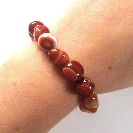 Carnelian Nugget Crystal Bracelets