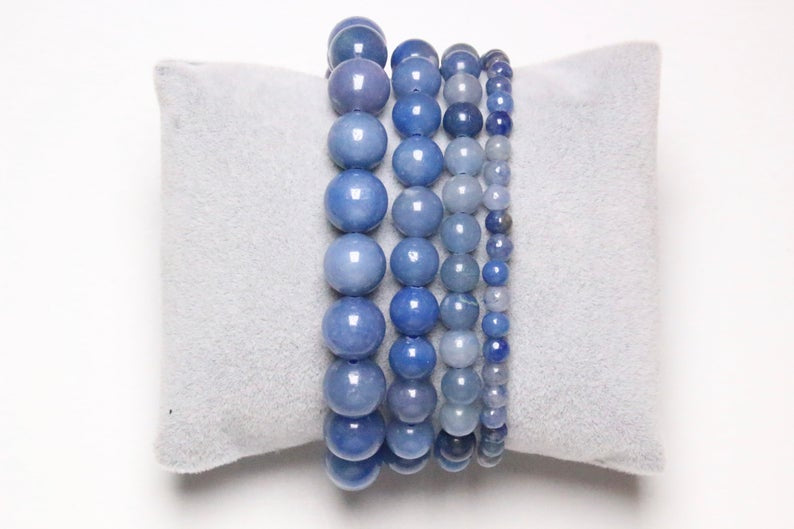 Blue Spot Jasper Bead Crystal bracelet