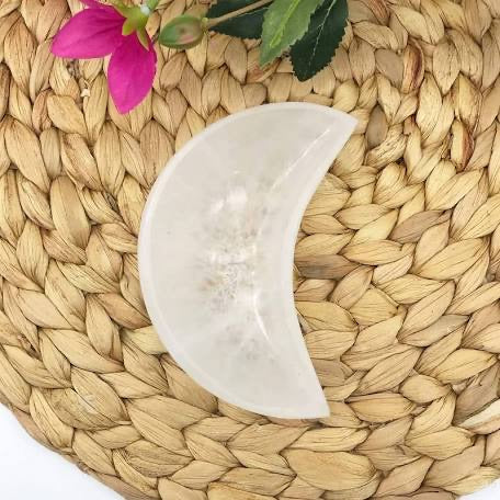 Selenite Moon Bowls 10cm