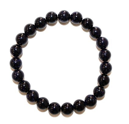 Blue Goldstone Bead Bracelet