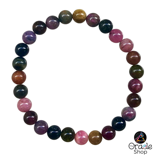 Watermelon Tourmaline Bead Bracelet