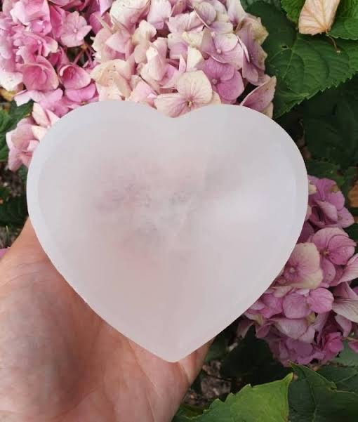 Selenite Heart Bowls -10cm - 13cm