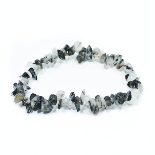 Tourmaline in Quartz chip bracelet