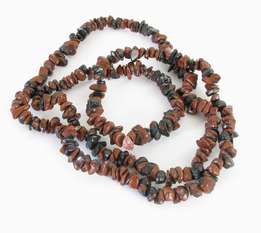 Mahogany Obsidian chip Bracelet