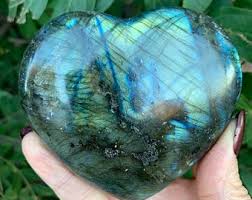 Labradorite Crystal Heart 002