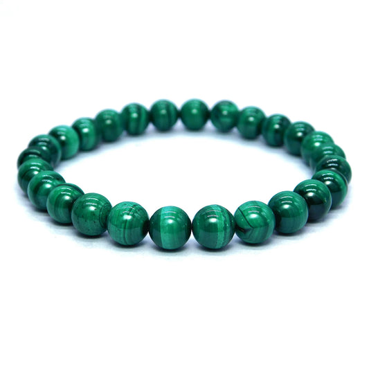 Malachite Bead Crystal Bracelet