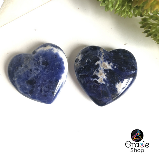 Sodalite Crystal Hearts