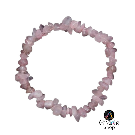 Strawberry Quartz Crystal Chip Bracelet